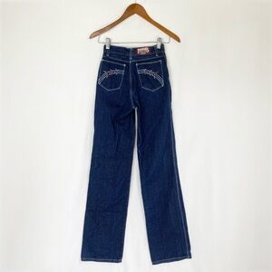 FOXTAILS Junior Vintage Denim Dark Wash Jeans Straight‎ Leg High Rise Size 3